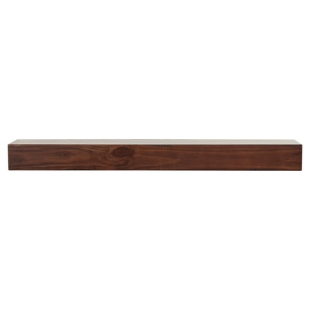 

Mantels Direct Dakota 60 Inch Burnt Sienna Floating Pine Wood Fireplace Mantel Shelf