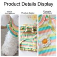 thumbnail image 3 of Vestido de rayas arcoíris para perros, vestido de verano para perros, vestidos para gatos, trajes de algodón suave y transpirable para perros y ropa para perros, niñas, cachorros, vestidos ligeros, 3 of 8