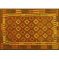 thumbnail image 1 of Ahgly Company Machine Washable Indoor Rectangle Oriental Yellow Traditional Area Rugs, 5' x 7', 1 of 4