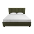 thumbnail image 4 of Novogratz Brittany Upholstered Bed, Full, Green Linen, 4 of 13