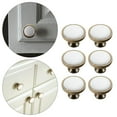 thumbnail image 3 of 6 pomos de cerámica para armarios de cocina, cajones y armarios. Porcelana blanca, 3 of 9