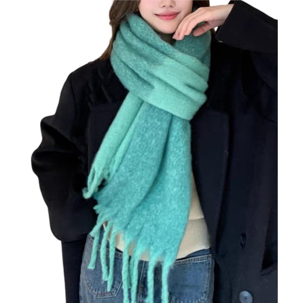 Bufanda cálida de invierno for mujer, chal largo, bufandas grandes, bufandas gruesas for clima frío, bufandas grandes y gruesas de gran tamaño.