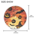 thumbnail image 3 of Round Outdoor Tablecloth 60 Inch Dining Table Cover with Lace Trim & Umbrella Hole for Outside Party Camping Halloween Themed Pattern, 3 of 8