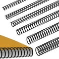 thumbnail image 1 of 120 PCS Spiral Binding Coils Plastic Binder Binding Spirals Rings Multi Size Spiral Binding Wire Combs , 4:1 P, 1 of 6
