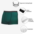 thumbnail image 3 of Fotbe Dark teal green Men’s Total Support Pouch Boxer Briefs, X-Temp Cooling, Moisture-Wicking Underwear, Regular, Long-leg and Trunk-Medium, 3 of 5
