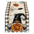 thumbnail image 1 of Skeleton Pumpkin And Bat Table Flag: A Haunting Halloween Decoration For Your Festive Table, 1 of 2
