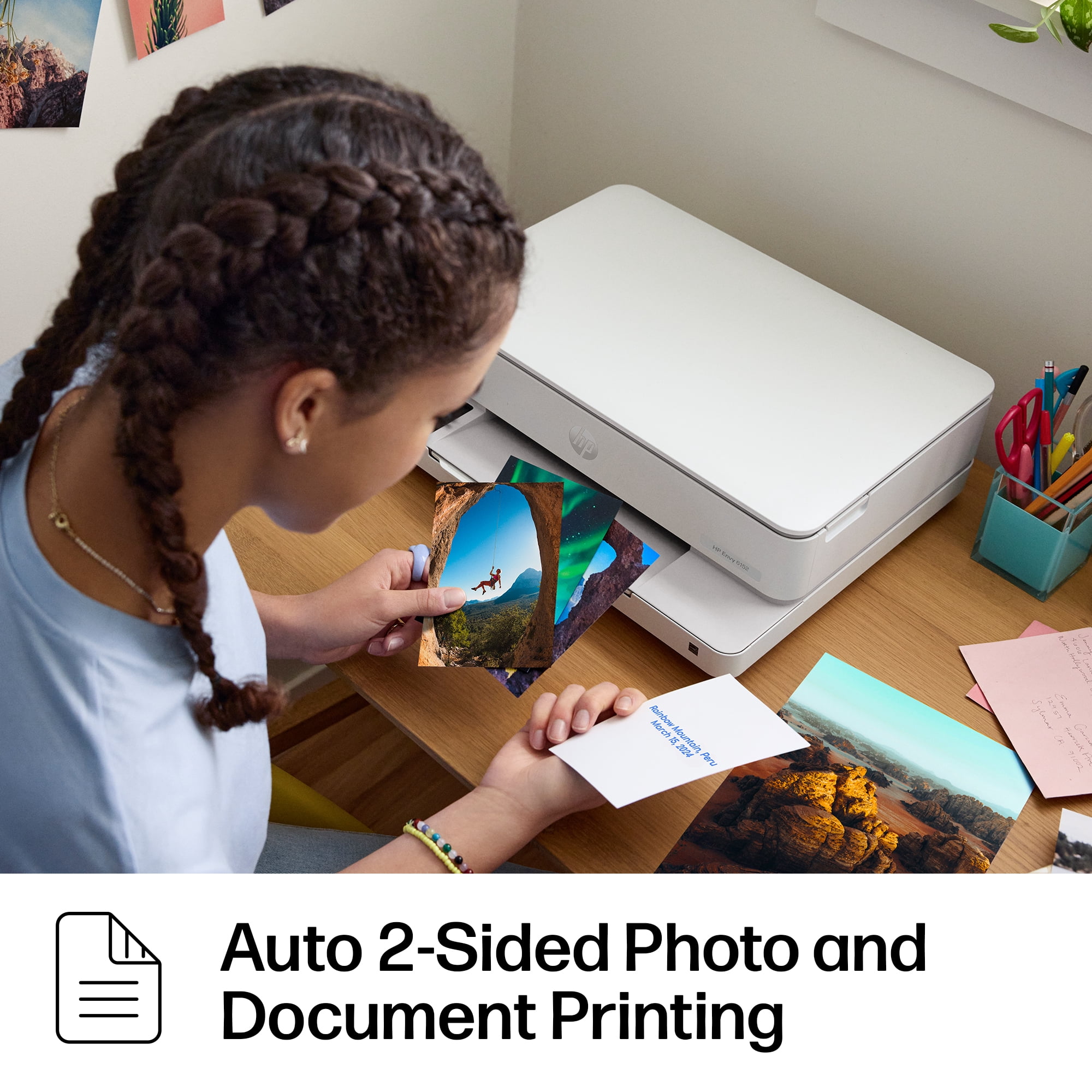 HP Envy 6152 Wireless All-in-One Color Photo Inkjet Printer, Scanner, Copier, 3mos Free Instant Ink