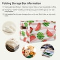 thumbnail image 6 of Watermelons and Tropical Palm Leaaves Square Storage Basket Storage Bins Canvas Storage Organizer Closet Shelf Organizer for Home Office, 1 Pc, 6 of 7