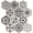 Grey Hexagon, variant on Peel and Stick Backsplash Tiles for Kitchen, Talavera Mexican Tiles (10 Sheets)