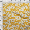 thumbnail image 2 of oneOone Polyester Lycra Mustard Yellow Fabric Florals Sewing Material Print Fabric By The Yard 56 Inch Wide, 2 of 4