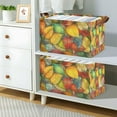 thumbnail image 2 of Yayeee Foldable Storage Basket for Shelves with Handles Waterproof Cloth Bins, Retro Autumn Leaves, 2 of 7