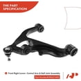 thumbnail image 3 of A-Premium Front Right Lower Control Arm, with Ball Joint & Bushing, Compatible with Dodge Ram 1500 2006-2018, Ram 1500 Classic 2019-2020, 4WD Only, Replace # K621602 4877198AA, 3 of 8