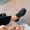 thumbnail image 5 of British style, literary, retro, old-fashioned, small leather shoes, thick soles, genuine leather, single shoes, large size., 5 of 6