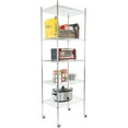 thumbnail image 2 of Mount-It! 5 Tier Wire Shelving with Wheels, 2 of 9