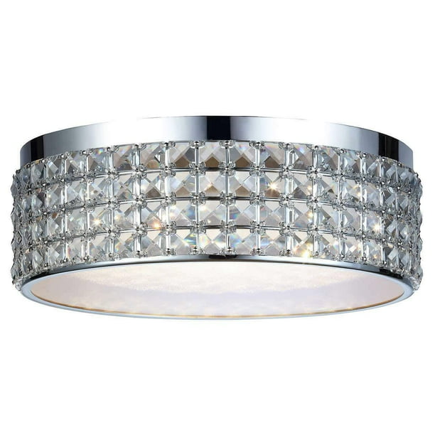 DSI Lighting Callisto Crystal Ceiling LED Flush Mount Dimmable Light