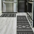 thumbnail image 5 of Black Boho Kitchen Rug Mat Decor Black and White Kitchen Rugs Sets of 2 Non-Slip Washable Kitchen Mats for Floor Set of 2, 5 of 7