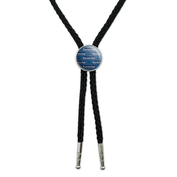 Harry Potter Ravenclaw Sweater with Words Pattern Western Southwest Cowboy Necktie Bow Bolo Tie