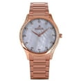 thumbnail image 1 of Westar Zing Crystal Accents Rose Gold Tone Stainless Steel White Mother Of Pearl Dial Quartz 00127PPN611 Women's Watch, 1 of 3
