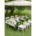 thumbnail image 3 of Outdoor Tablecloth with Umbrella Hole and Zipper, St. Patrick's Day Rectangle Table Cloth 60x120 Inch Waterproof Tablecloth, Gnomes Shamrock Gold Coin Plaid Picnic Table Cover for Patio Camping, 3 of 7