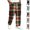 Red, variant on HAJWOH Mens Sweatpants Baggy Wide Leg Plaid Checkered Jogger Pants Men for Daily wear