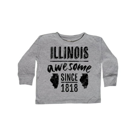 

Inktastic Illinois Awesome Since 1818 Gift Toddler Boy or Toddler Girl Long Sleeve T-Shirt