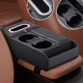 thumbnail image 3 of Universal Back Seat Car Organizer - Rear Bench Storage Console with Cup Holders & Large Storage Box, Center Armrest Organizer for SUV, Truck, Van, Minivan (beige One size), 3 of 9