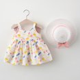 thumbnail image 2 of KDFJPTH Baby Girl Backless Wing Sundress Summer Cute Cartoon Polka Dot Print Sleeveless Princess Party Dresses With Straw Hat Size 3-4 Years, 2 of 6