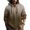 Coffee, variant on Men's Spring Summer Hooded Pullover Shirt with Long Sleeve, Gradient Print, and Cotton Linen Blend for Casual Everyday Wear Lightweight and Stylish ,Gray L