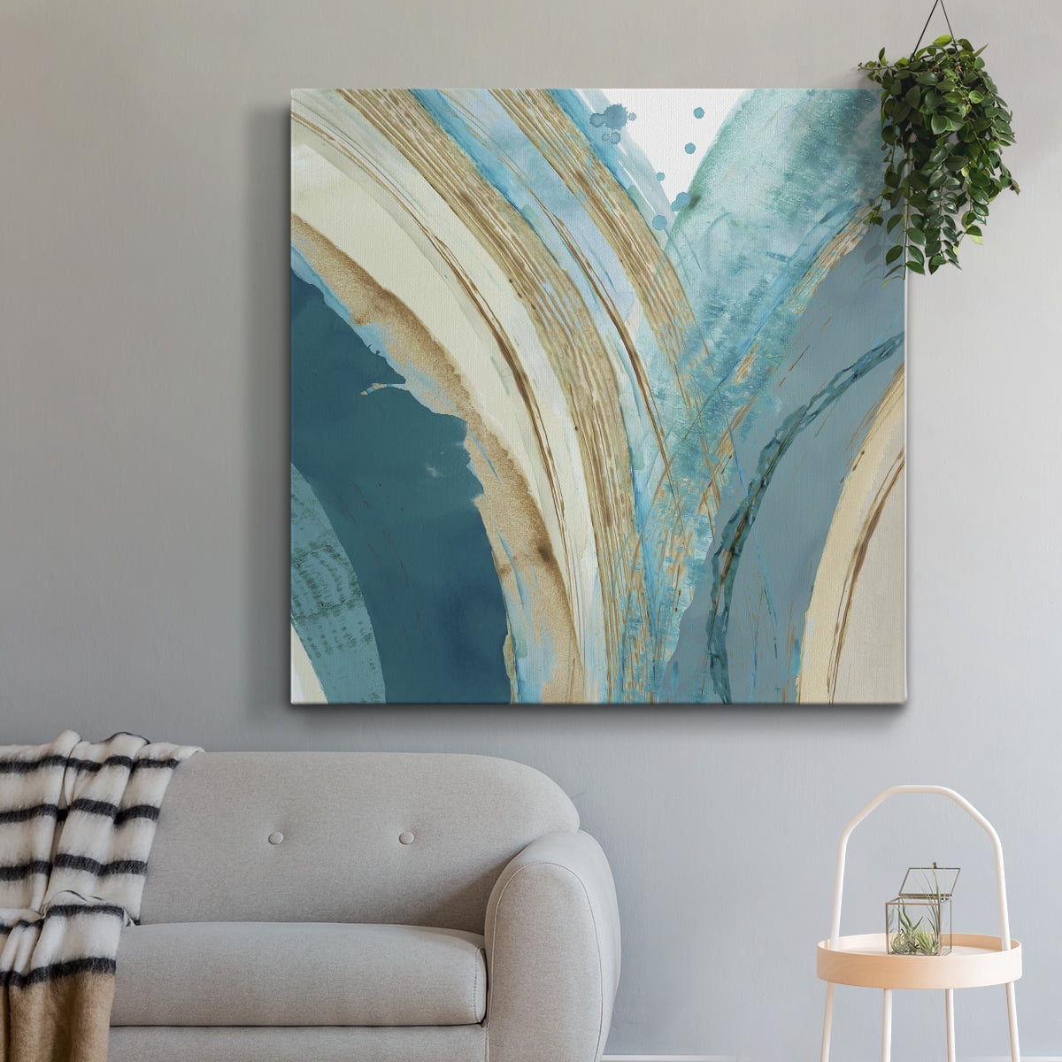 Wexford Home Making Blue Waves IV-Premium Gallery Wrapped Canvas, 16" x 16" - Ready to Hang