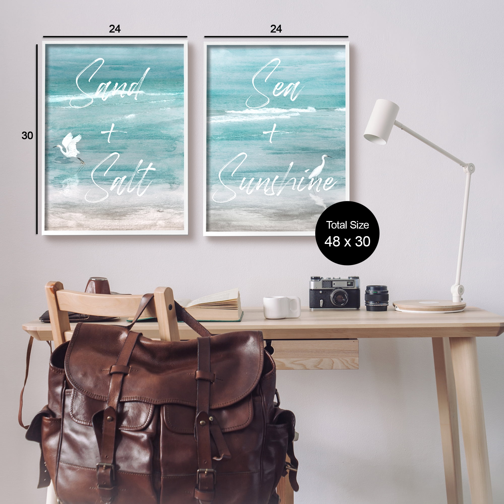Stupell Industries Coastal Beach Phrases Animals & Insects Painting White Framed Art Print Wall Art, 24 x 30