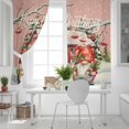 thumbnail image 5 of Fsddascl Pink Christmas Blackout Curtains for Bedroom/Living Room, Thermal Insulated Kitchen Curtains, Xmas Winter Gnomes Poinsettia Flower Grommet Darkening Window Treatment Drapes 52"x63"x2, 5 of 6