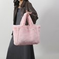 thumbnail image 3 of Bolso Felpa Suave Mano Piel Sintética Gran Capacidad para Mujer, 3 of 9