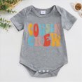 thumbnail image 2 of KPOPLK Newborn Toddler Baby Girl One Piece Outfit Bubble Romper Infant Shirt Matching Outfits Clothes Grey Size 0-3 Months, 2 of 7