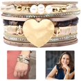 thumbnail image 5 of Brazalete de mujer Hart Multi Layer Polsband Armbanden Sieraden met Pearl Dark Brown, Polsband TUNC Sencillez, 5 of 5