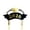 A002- Gold Face with Black Base, variant on Cake Topper, Gold Mirror Acrylic, 1 Piece, Congrats Grad,Suitable for Graduation Party Decoration