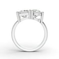 thumbnail image 2 of 4 CTW Princess and Pear Cut Lab-Grown Diamond Two-Stone Ring in 14K White Gold, E-F Color, VS1-VS2 Clarity (Ring Size: 9.5), 2 of 3