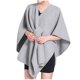 thumbnail image 2 of Capa de lana de color liso para mujer, chaqueta, bufanda, 2 of 4