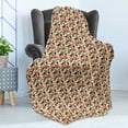 thumbnail image 4 of Fruits Soft Flannel Fleece Throw Blanket, Citrus Mandarin with Leaves Branches Exotic and Organic Round Tangerine Food, Cozy Plush for Indoor and Outdoor Use, 70" x 90", Multicolor, by Ambesonne, 4 of 5