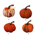 thumbnail image 3 of Bewildely Calabaza de otoño tejida a mano, decoración rústica, versátil, ideal para almacenar y usar en exteriores. Jardín vivo. Decoración del hogar Beige + Cuadros, 3 of 6