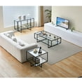 thumbnail image 5 of TOYTEXX Table Basse Rectangulaire Moderne en Verre avec Rangement, Noir, 5 of 5