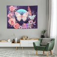 thumbnail image 2 of ONETECH  Butterfly Tapestry Boho Trippy Mandala Wall Tapestry Moon Phase Pink Space Tapestry for Bedroom Floral Plant Botanical Aesthetics Tapestry for Living Room Dorm Wall Decor,, 2 of 7