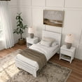 thumbnail image 5 of Plank+Beam Farmhouse Twin Bed Frame with Headboard, Solid Wood Platform Bed, White Wash, 5 of 8