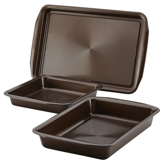 Circulon Chocolate Non-stick Bakeware Set, Chocolate Brown, 3-Pieces