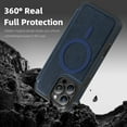 thumbnail image 6 of Dteck for iPhone 15 Pro Case Wallet with Card Holder, Compatible with MagSafe, PU Leather Flip Folio with RFID Blocking Stand Shockproof Phone Cover,Blue, 6 of 8
