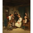 thumbnail image 3 of Carl Johann Lasch 15x17 Black Modern Framed Museum Art Print Titled - The Bridal Decoration (1860), 3 of 5