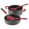 thumbnail image 5 of Rachael Ray Tools and Gadgets 2 Piece Lazy Flexi Turner and Scraping Spoon Kitchen Utensil Set, Red, 5 of 5