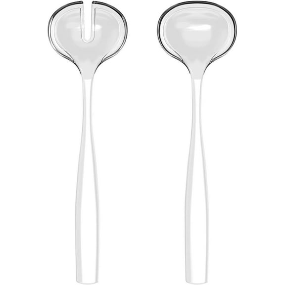 Guzzini Dolcevita Salad Server Bio-Based Plastic White Mother-of-Pearl Serving Set 2 Pieces Modern Durable