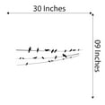 thumbnail image 4 of Babies Beautiful Animals Wall Decal Decoration Seamless flock of Birds Sitting on a Wire Decal Lasts Years and Easily Removable - Size: 30 In(W) x 9 In(H), 4 of 5