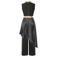 thumbnail image 3 of Choomomo Robe de Danse Sans Manches Ourlet Asymétrique Maxi Robe avec Pantalon Ample Ensemble Noir TG, 3 of 7