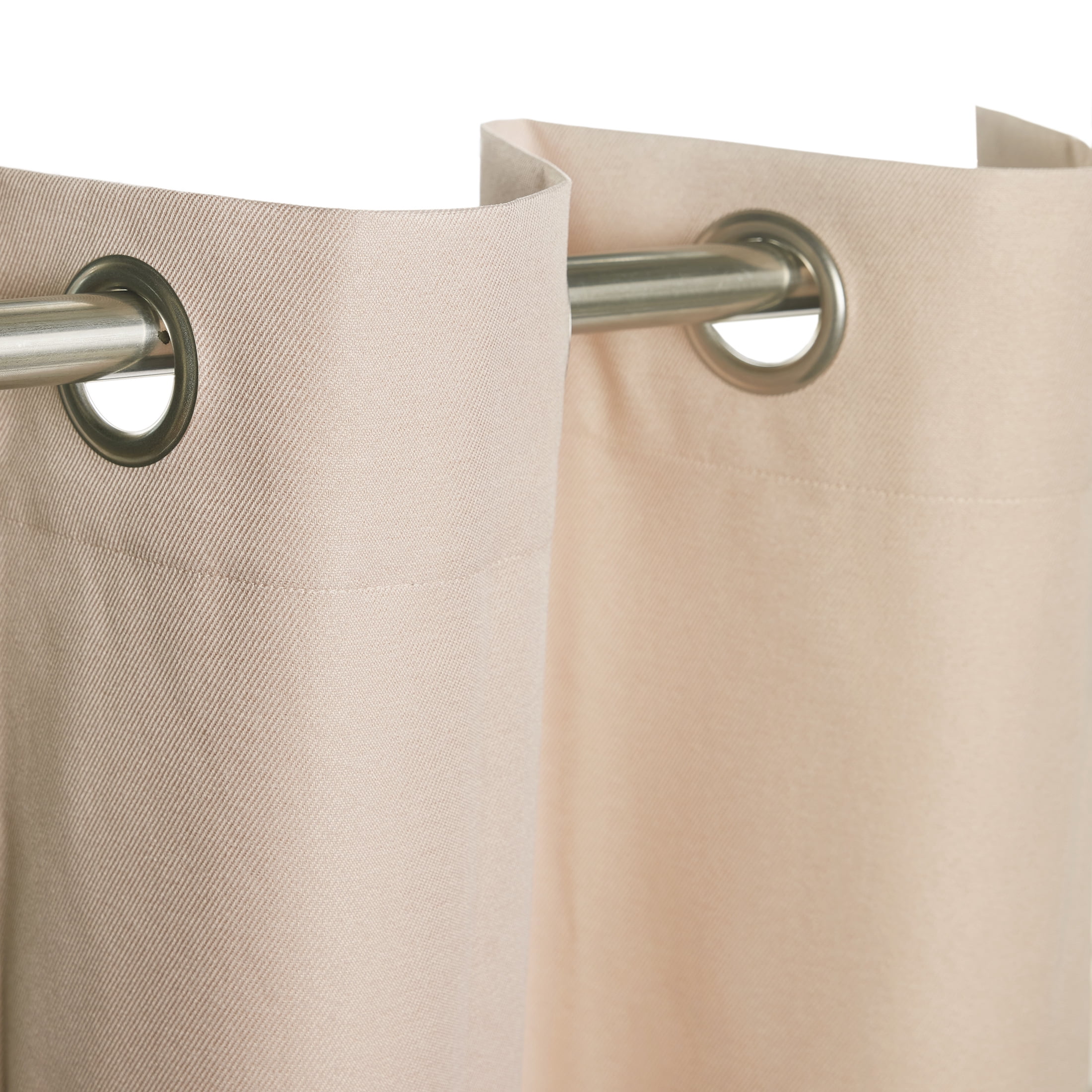 Mainstays Beige Solid Blackout Grommet Single Curtain Panel, 30" W x 63" L